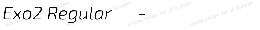 Exo2 Regular 常规字体转换